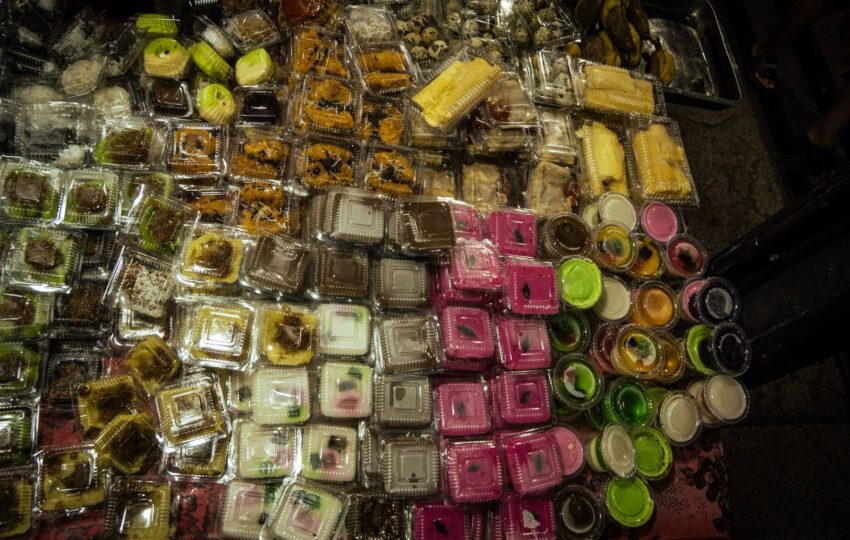 colourful snacks at the night market